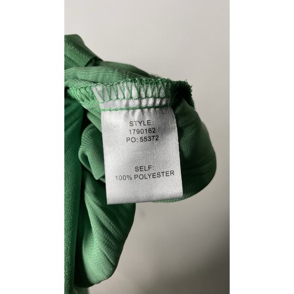 Current Air Sereia Pleated Midi Dress Women's Small Green Flutter Modern Ruffle - Picture 5 of 6